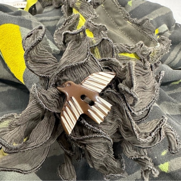 Anthropologie Size Small Hero & Leander Green Silk Dress - Picture 11 of 13